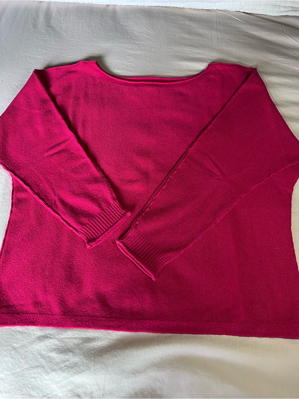 Caslon Off-the-Shoulder Sweater in Bright Raspberry Red